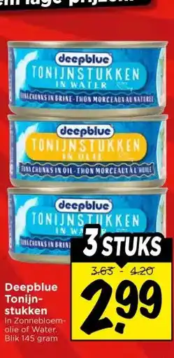 Vomar Voordeelmarkt Deepblue Tonijn- stukken aanbieding