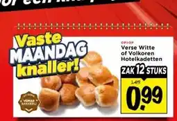 Vomar Voordeelmarkt Verse Witte of Volkoren Hotelkadetten aanbieding