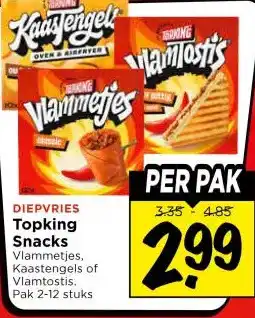 Vomar Voordeelmarkt DIEPVRIES Topking Snacks aanbieding