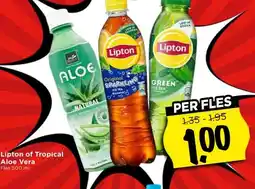 Vomar Voordeelmarkt Lipton of Tropical Aloe Vera aanbieding