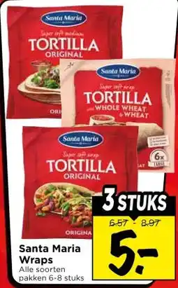 Vomar Voordeelmarkt Santa Maria Wraps aanbieding