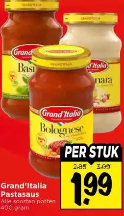 Vomar Voordeelmarkt Grand'Italia Pastasaus aanbieding