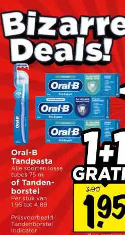 Vomar Voordeelmarkt Oral-BTandpasta , of Tanden- borstel aanbieding