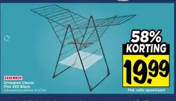 Vomar Voordeelmarkt LEIFHEIT Droogrek Classic Flex 250 Black aanbieding