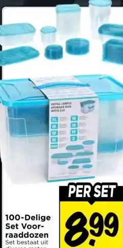 Vomar Voordeelmarkt 100-Delige Set Voor- raaddozen aanbieding