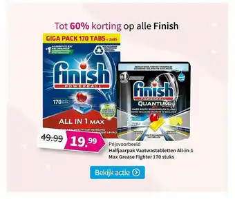 Plein.nl Finish Halfjaarpak Vaatwastabletten All-In-1 Max Grease Fighter 170 Stuks Tot 60% Korting aanbieding