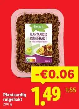 Lidl Plantaardig rulgehakt aanbieding