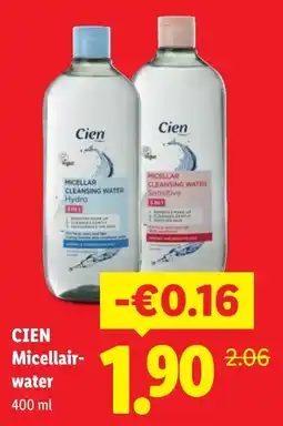 Lidl Cien Micellairwater aanbieding