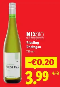 Lidl Riesling Rheingau aanbieding