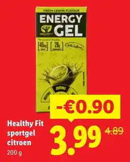 Lidl Healthy Fit Sportgel Citroen aanbieding