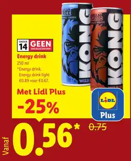 Lidl Energy Drink aanbieding