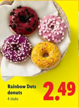 Lidl Rainbow Dots donuts aanbieding