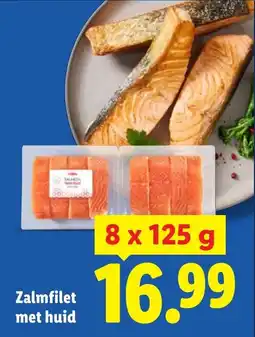 Lidl Zalmfilet met huid aanbieding