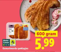 Lidl Gemarineerde speklapjes aanbieding
