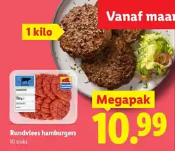 Lidl Rundvlees Hamburgers aanbieding
