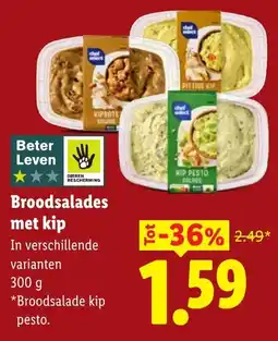 Lidl Broodsalades met kip aanbieding