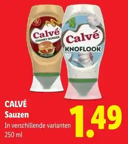 Lidl Calvé Sauzen aanbieding