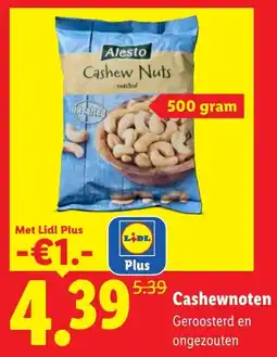 Lidl Cashewnoten aanbieding
