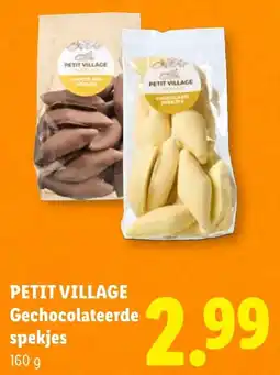 Lidl Petit Village Gechocolateerde Spekjes aanbieding