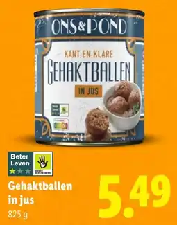 Lidl Gehaktballen in Jus aanbieding