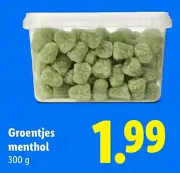 Lidl Groentjes Menthol aanbieding