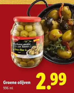 Lidl Groene olijven aanbieding