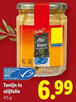 Lidl Tonijn in Olijfolie aanbieding