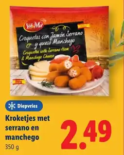 Lidl Kroketjes met serrano en manchego aanbieding
