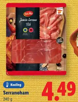 Lidl Serranoham aanbieding