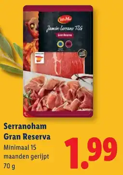 Lidl Serranoham Gran Reserva aanbieding