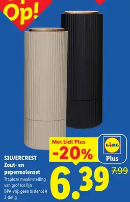 Lidl Silvercrest Zout en Pepermolenset aanbieding
