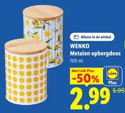 Lidl Wenko Metalen Opbergdoos aanbieding