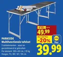 Lidl Parkside Multifunctionele Tafelset aanbieding