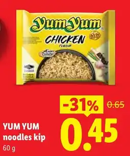 Lidl Yum Yum Noodles Kip aanbieding