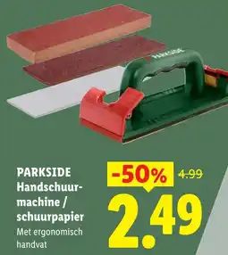 Lidl Parkside Handschuurmachine/ Schuurpapier aanbieding