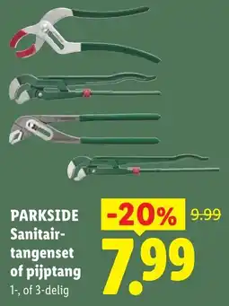 Lidl Parkside Sanitair Tangenset of Pijptang aanbieding