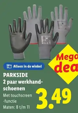 Lidl Parkside 2 Paar Werkhandschoenen aanbieding