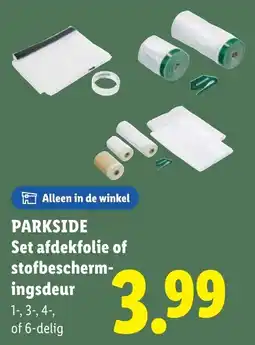 Lidl Parkside Set Afdekfolie of Stofbeschermingsdeur aanbieding