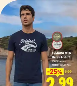 Lidl Esmara Men Heren T-Shirt aanbieding