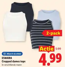 Lidl Esmara Cropped dames tops aanbieding
