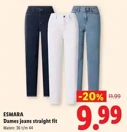 Lidl Esmara Dames jeans straight fit aanbieding