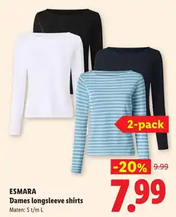 Lidl Esmara Dames Longsleeve Shirts aanbieding
