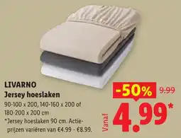 Lidl Livarno Jersey Hoeslaken aanbieding