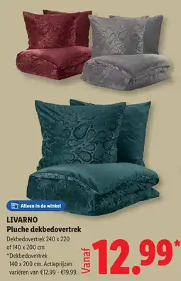 Lidl Livarno Pluche Dekbedovertrek aanbieding