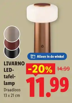 Lidl Livarno Led- Tafellamp aanbieding