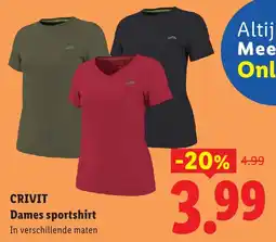 Lidl Crivit Dames Sportshirt aanbieding