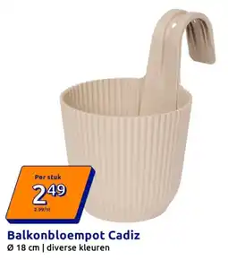 Action Balkonbloempot Cadiz aanbieding
