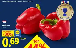 Lidl Paprika rood aanbieding