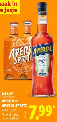 Lidl Aperol of Aperol Spritz aanbieding