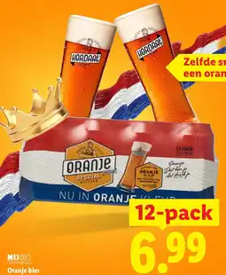 Lidl Oranje bier aanbieding